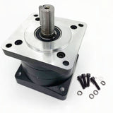 Hộp số hành tinh tỷ số truyền 10:1 cho động cơ NEMA 34 – Trục vào 1/2" (12.7 mm), trục ra 16 mm – Ứng dụng cho máy CNC, máy cưa vòng.