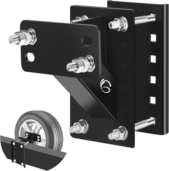 Giá treo bánh dự phòng GADFISH – Giá gắn bánh xe dự phòng cho rơ-moóc thuyền – Khung thép chịu tải 150 lbs – Phù hợp vành 4, 5 và 6 lỗ (Bolt Pattern 4", 4.5", 4.75", 5" và 5.5")