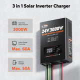LiTime 24V 3000W – Bộ biến tần, sạc và hòa lưới tích hợp (All-in-One Solar Inverter Charger)