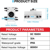 Công tắc ngắt tấm pin năng lượng mặt trời HCOVTXR 32A 1000VDC – 4 cực, vỏ chống nước IP66