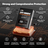 LiTime 24V 3000W – Bộ biến tần, sạc và hòa lưới tích hợp (All-in-One Solar Inverter Charger)