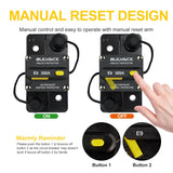 Bộ ngắt mạch DC Hi-Amp BULVACK E9 – Chân nối 3/8", 200A–300A, Reset thủ công
