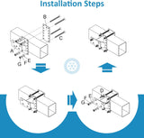 Giá treo bánh dự phòng GADFISH – Giá gắn bánh xe dự phòng cho rơ-moóc thuyền – Khung thép chịu tải 150 lbs – Phù hợp vành 4, 5 và 6 lỗ (Bolt Pattern 4", 4.5", 4.75", 5" và 5.5")